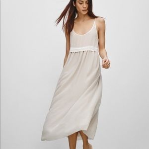 Two tone silk camisole maxi dress